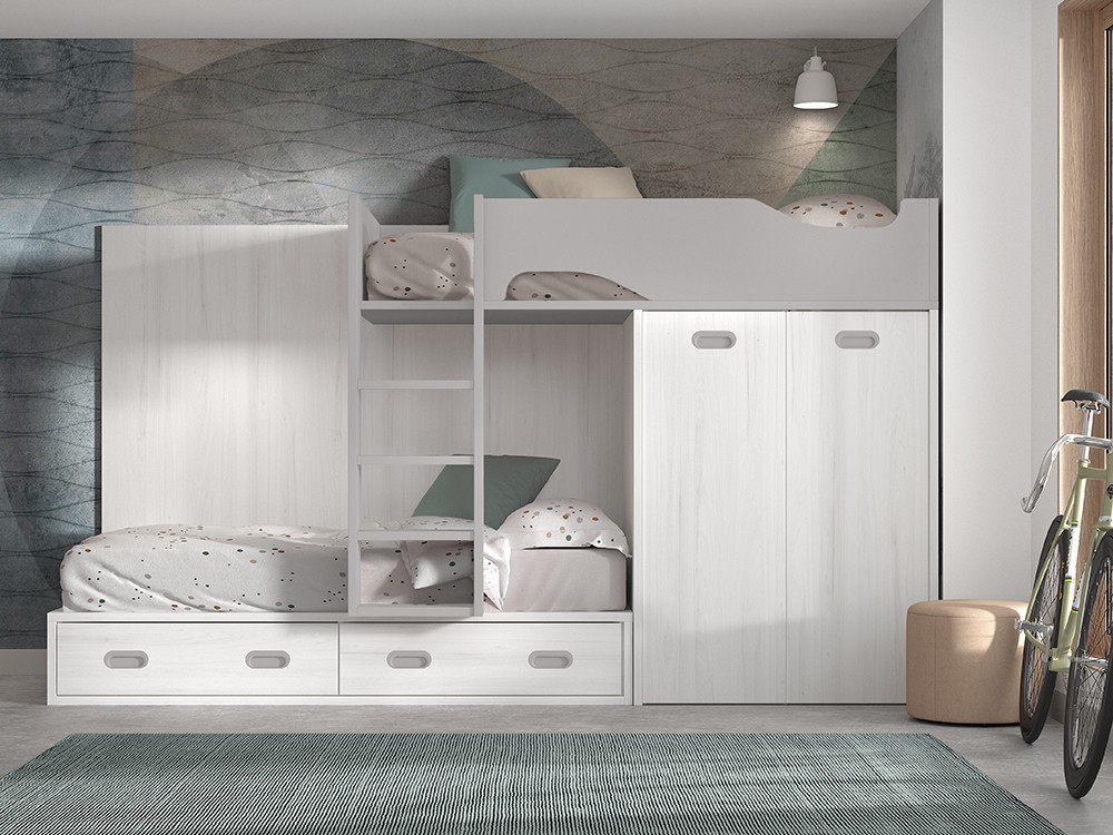 Cama tren con armario F214