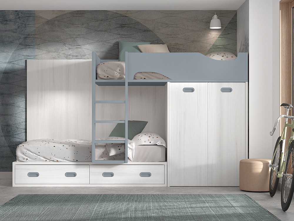 Cama tren con armario F214