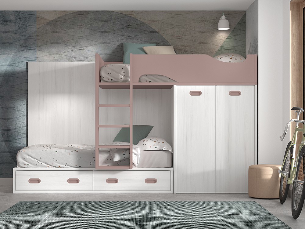 Cama tren con armario F214