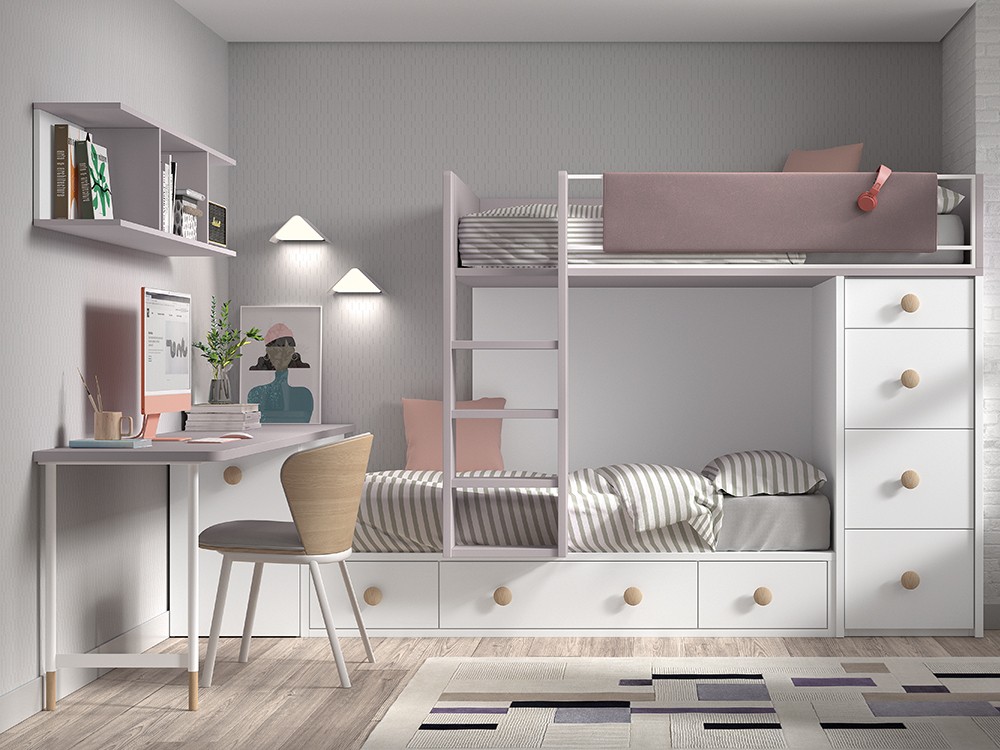 Cama tren y escritorio F211