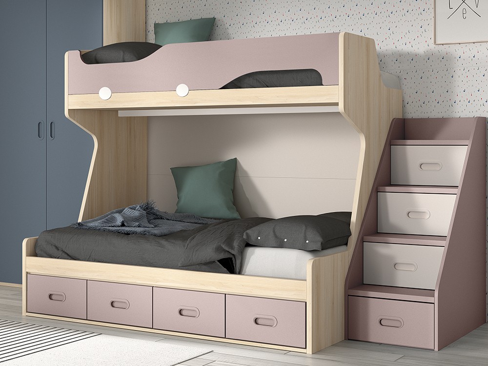 Litera con cama baja de 135cm F210