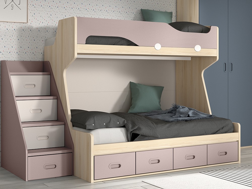 Litera con cama baja de 135cm F210