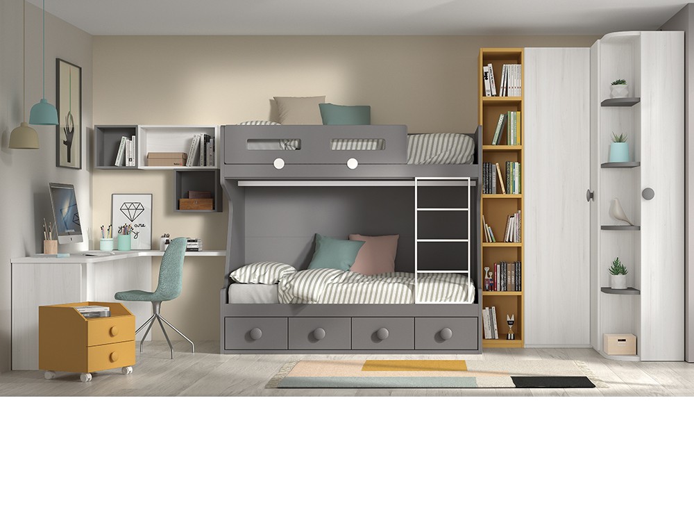 Litera con cuatro contenedores F209