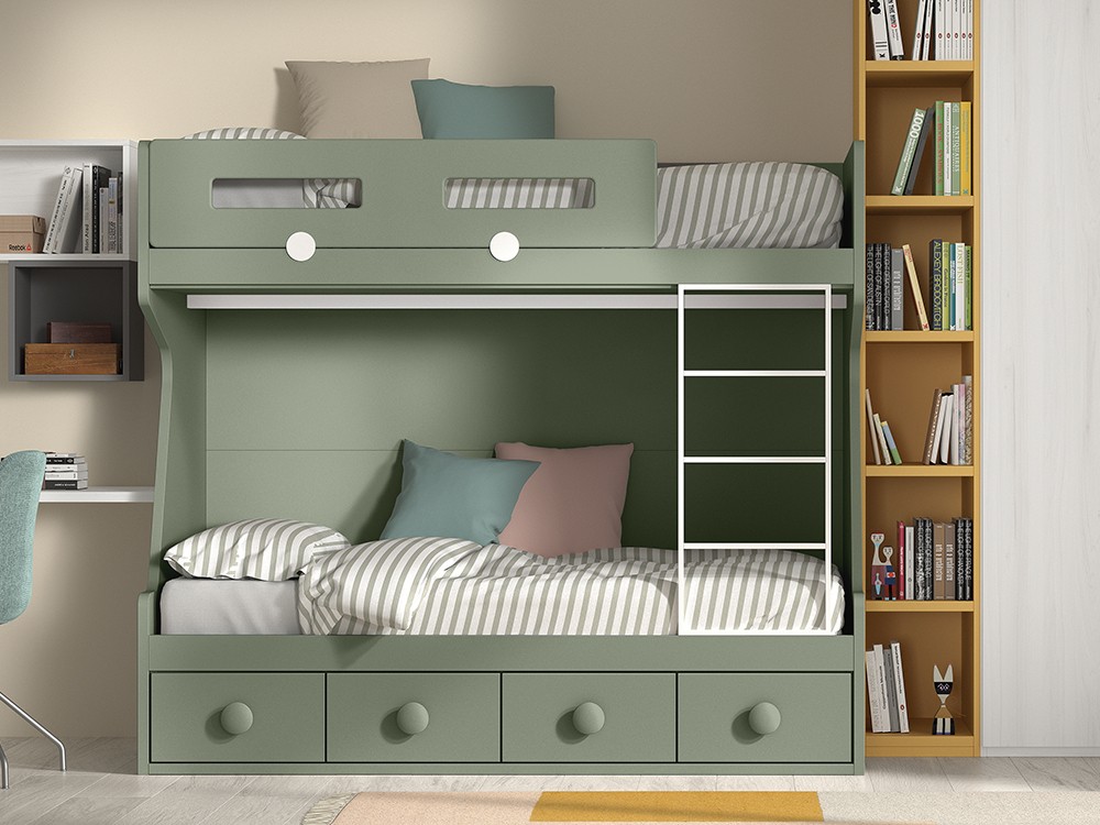 Litera con cuatro contenedores F209