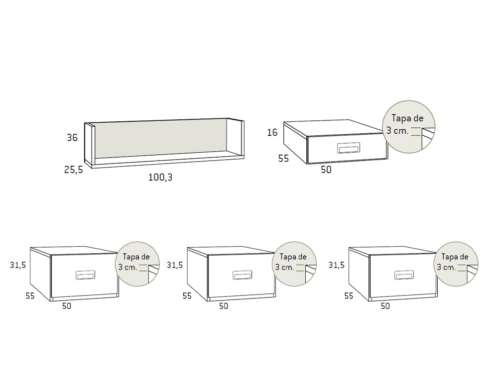 Litera con quitamiedos tapizado F201