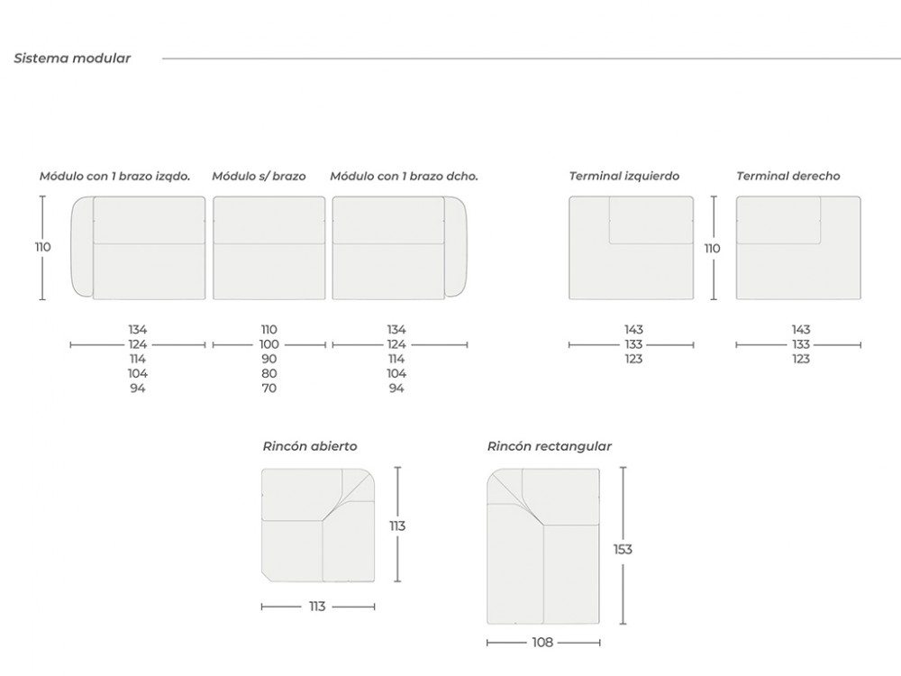 Sofá deslizante Yute 