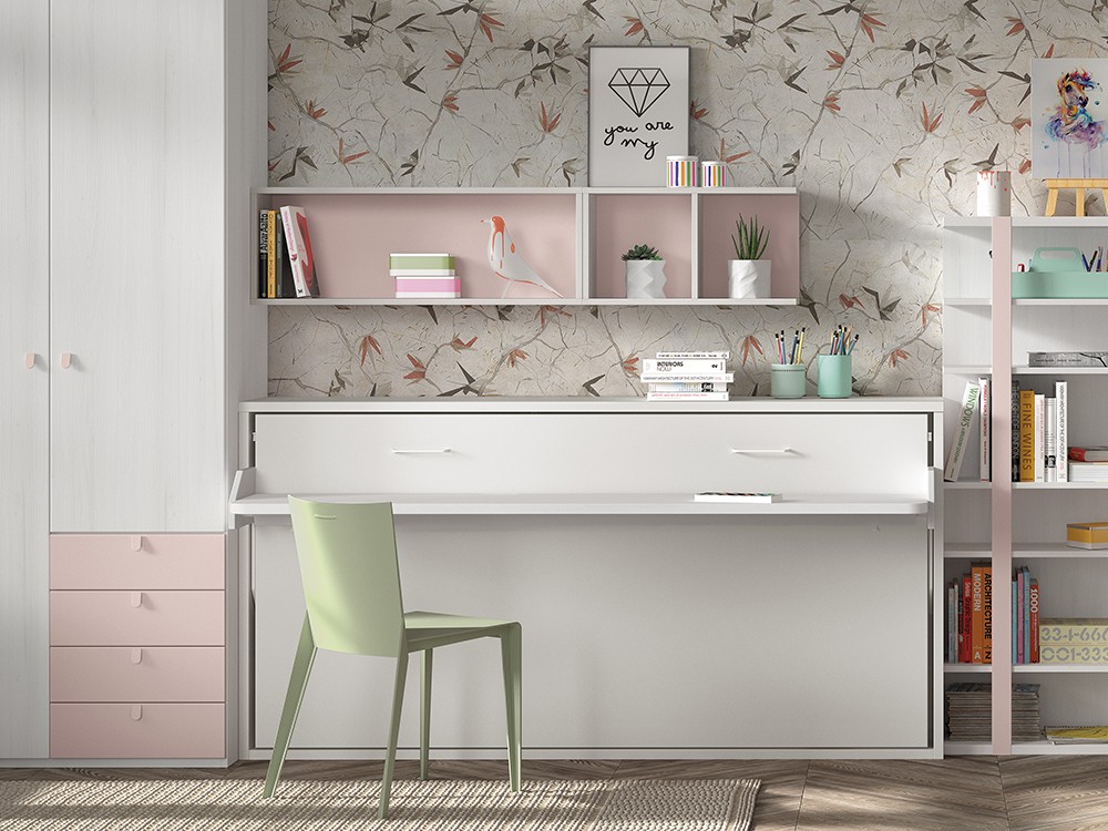 Cama abatible horizontal de 90 con escritorio F257