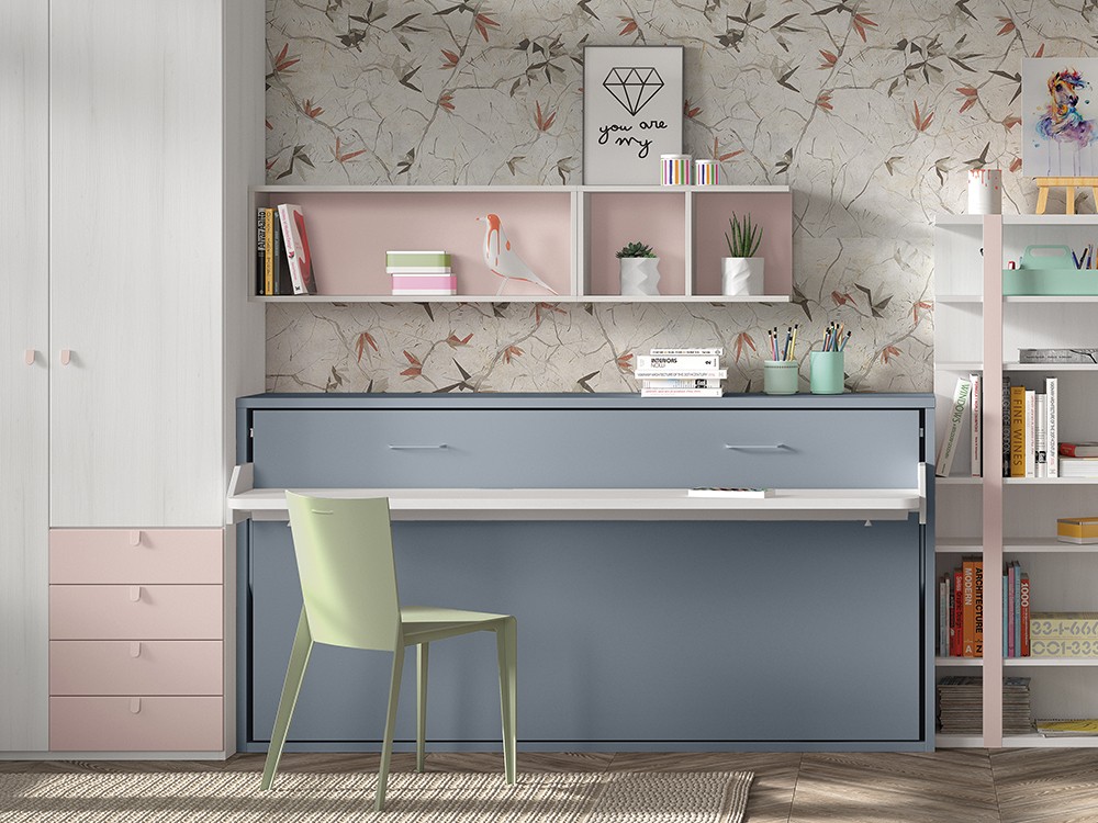 Cama abatible horizontal de 90 con escritorio F257