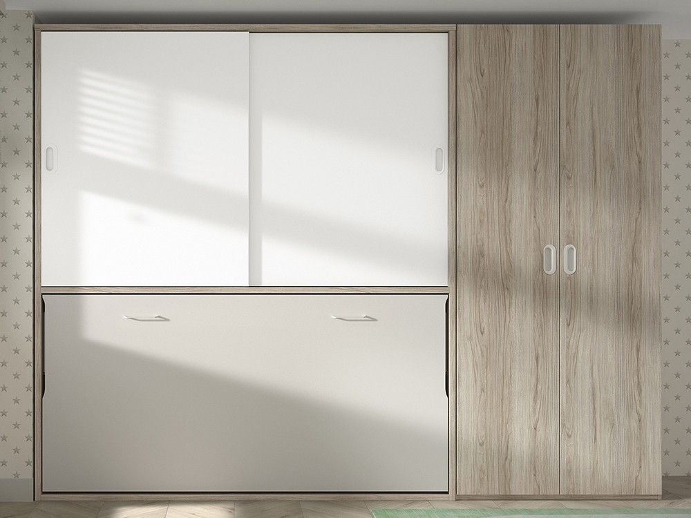 Cama abatible 90cm con armario F252