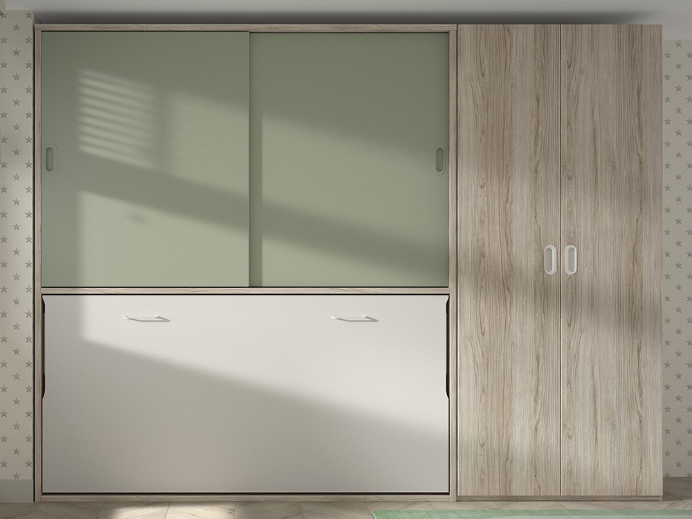 Cama abatible 90cm con armario F252