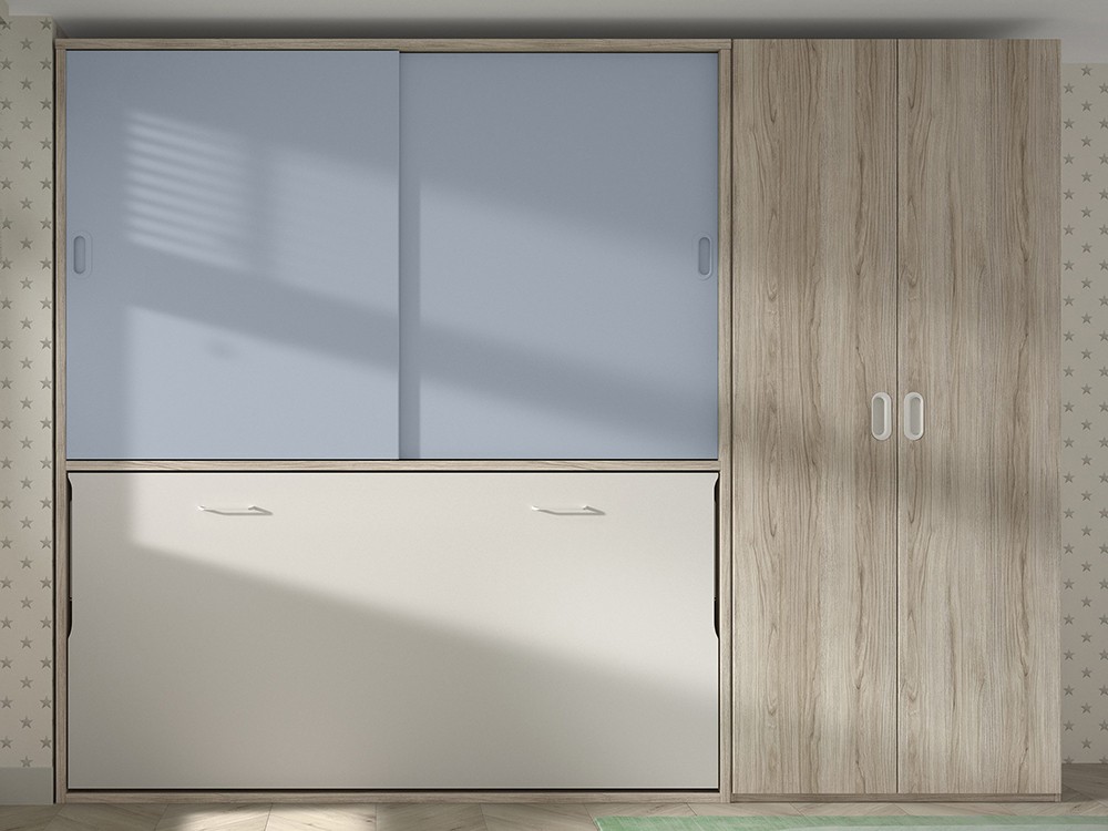 Cama abatible 90cm con armario F252