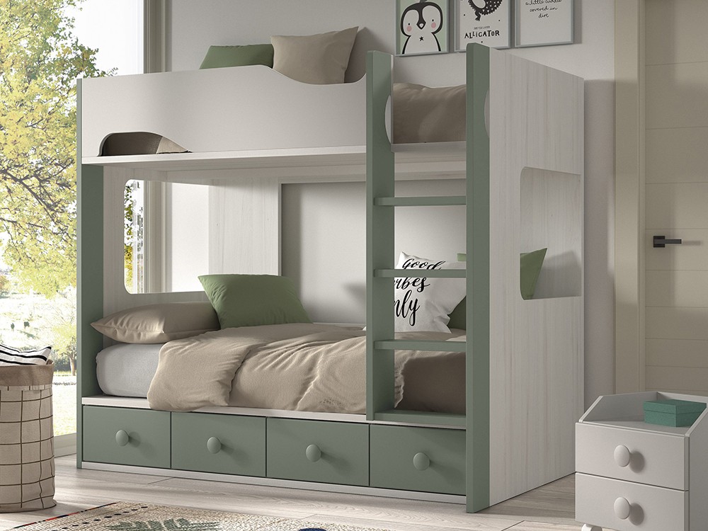 Litera con cuatro contenedores F204