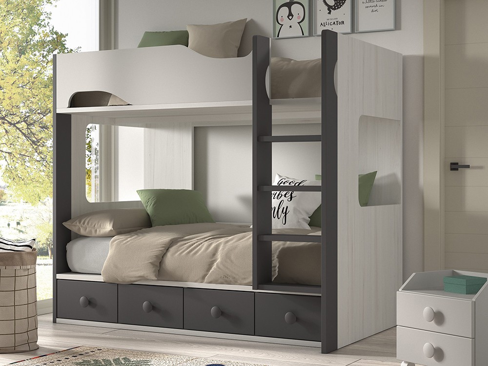 Litera con cuatro contenedores F204