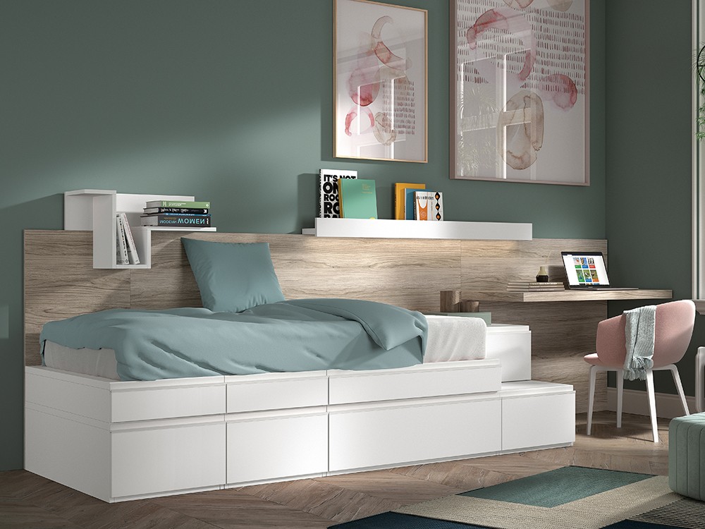 Cama modular con escritorio F152
