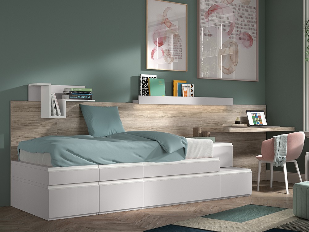 Cama modular con escritorio F152