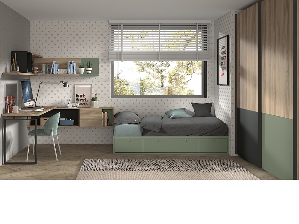 Cama nido con cajones F108