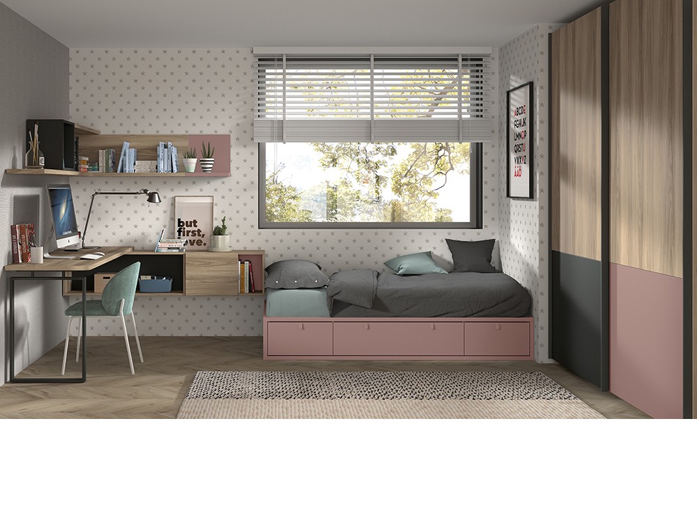 Cama nido con cajones F108