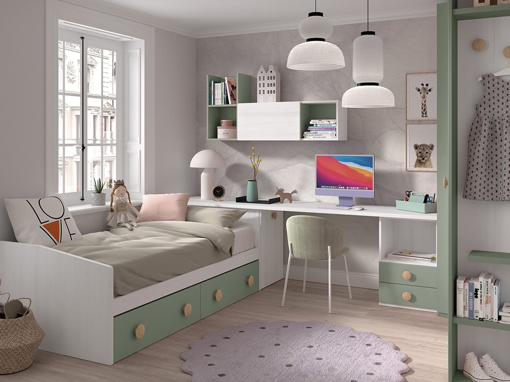 Cama nido con escritorio F105