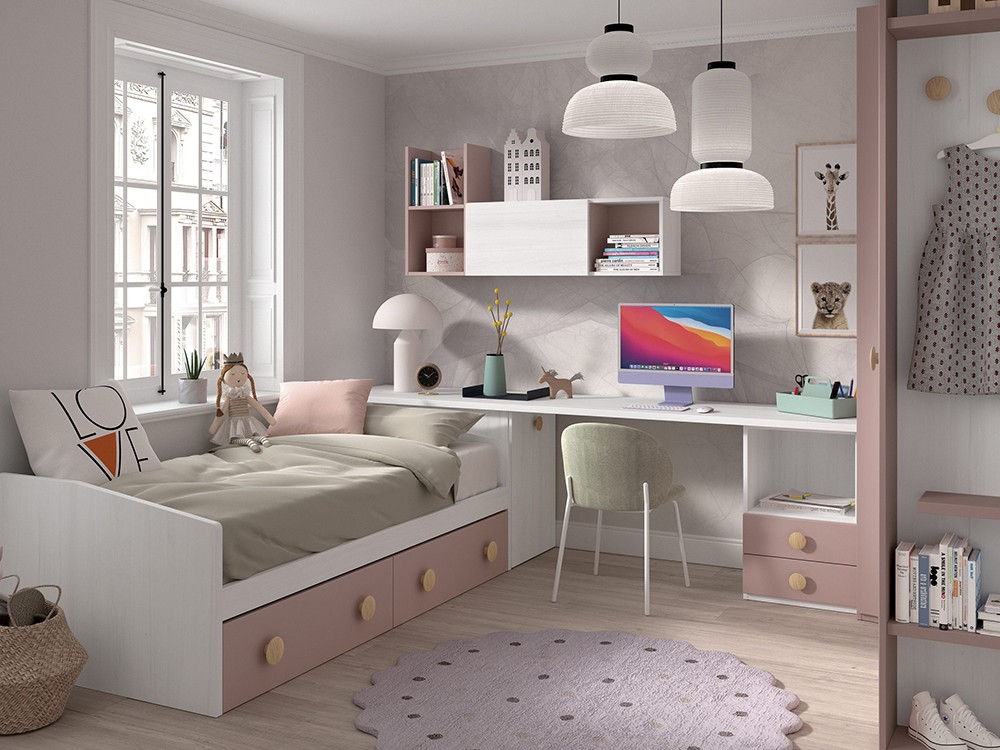 Cama nido con escritorio F105