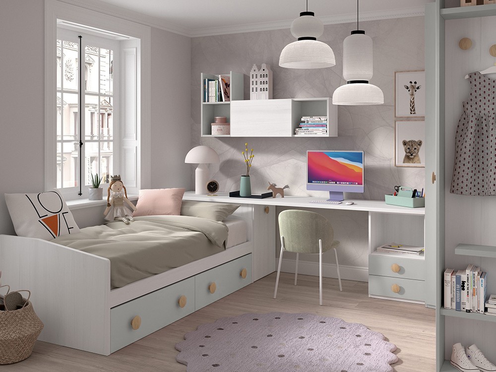 Cama nido con escritorio F105