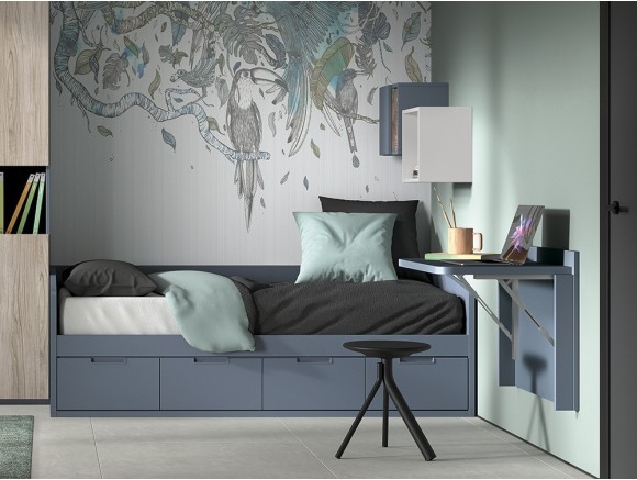 Cama compacta con almacenaje F101 Formas Glicerio Chaves