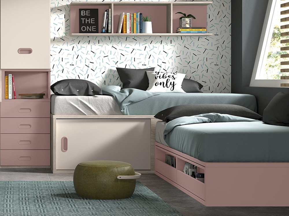 Composición dos camas en L F021