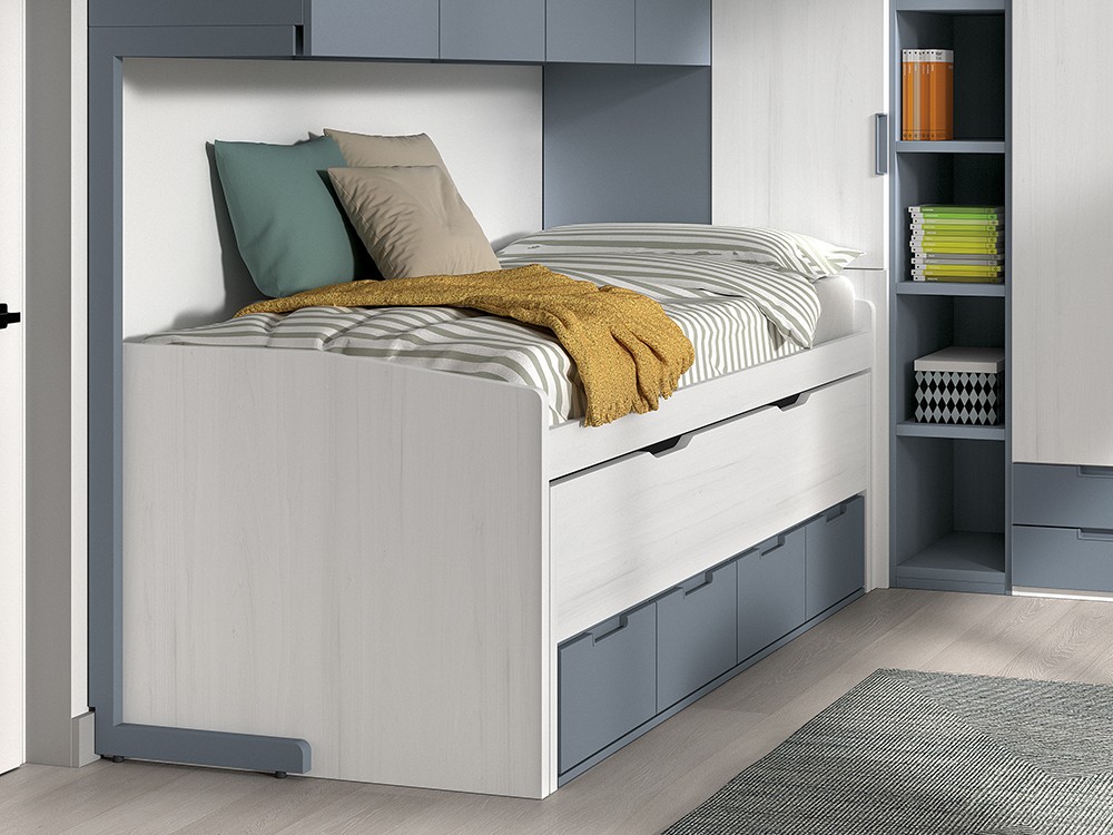 Bicama con cajones y nido F014