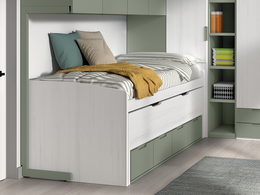 Bicama con cajones y nido F014