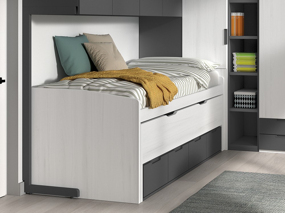 Bicama con cajones y nido F014