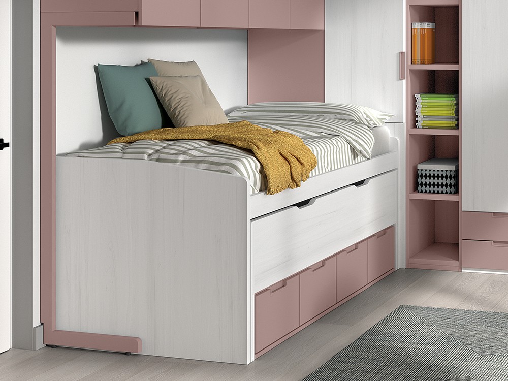 Bicama con cajones y nido F014