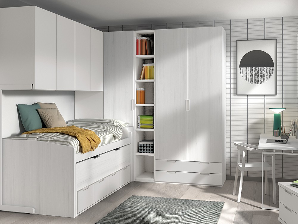 Bicama con cajones y nido F014