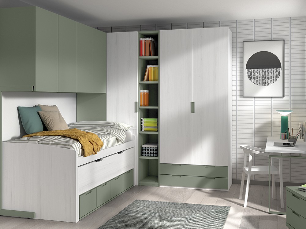 Bicama con cajones y nido F014