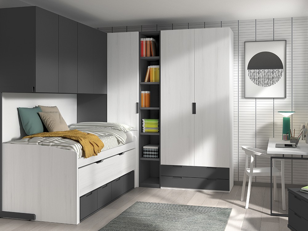 Bicama con cajones y nido F014