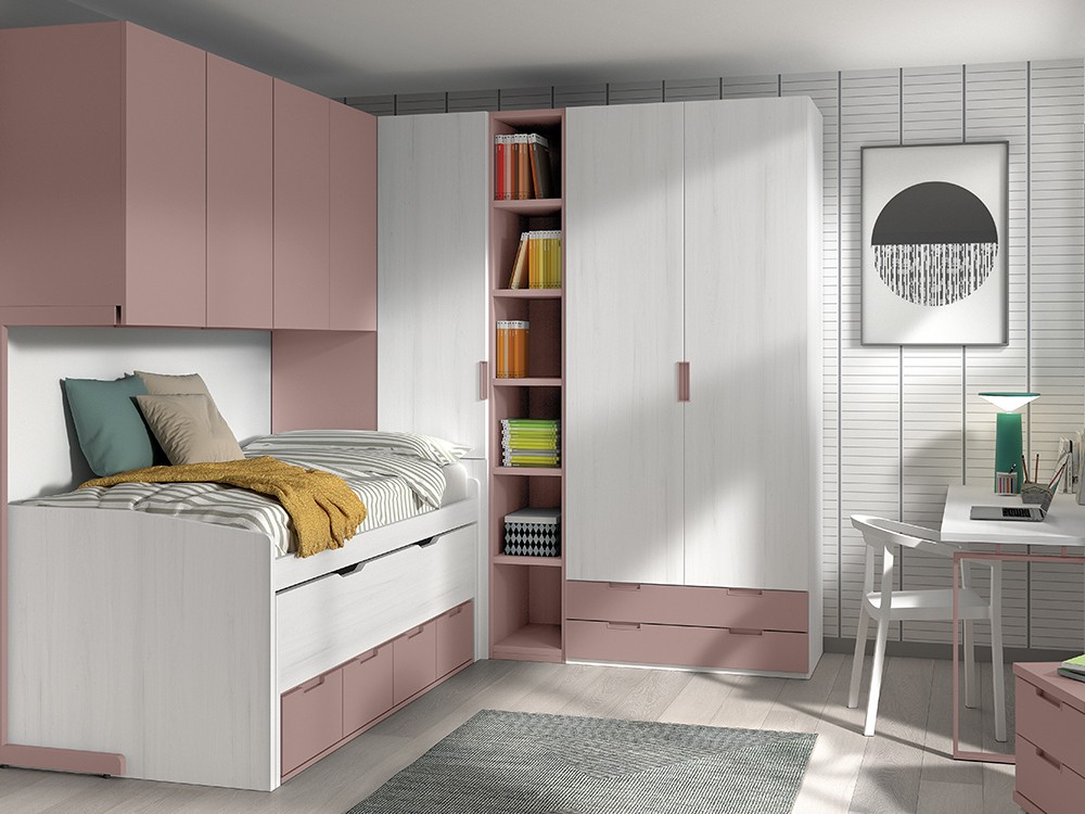 Bicama con cajones y nido F014