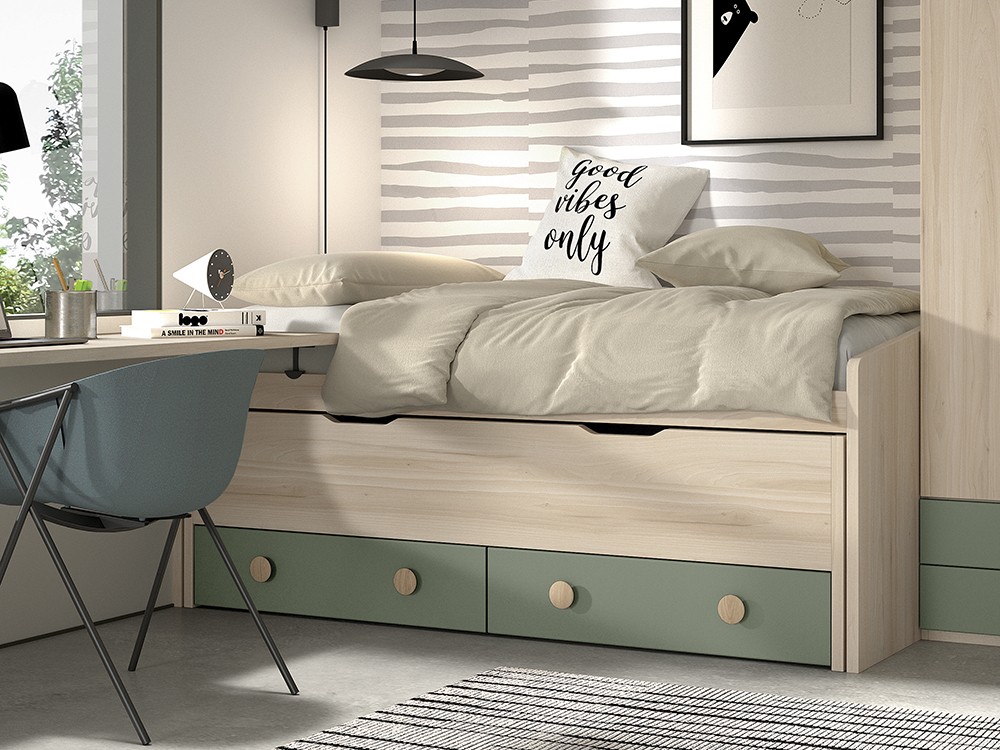 Bicama con cajones y nido F013