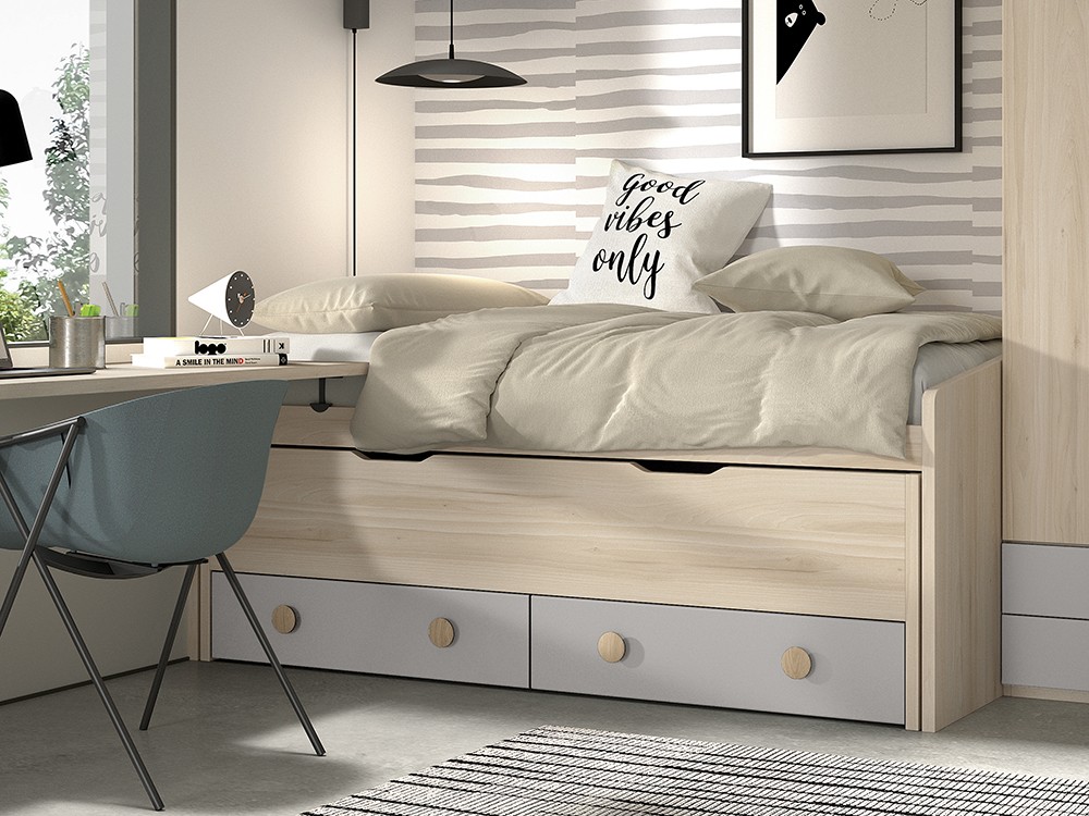 Bicama con cajones y nido F013