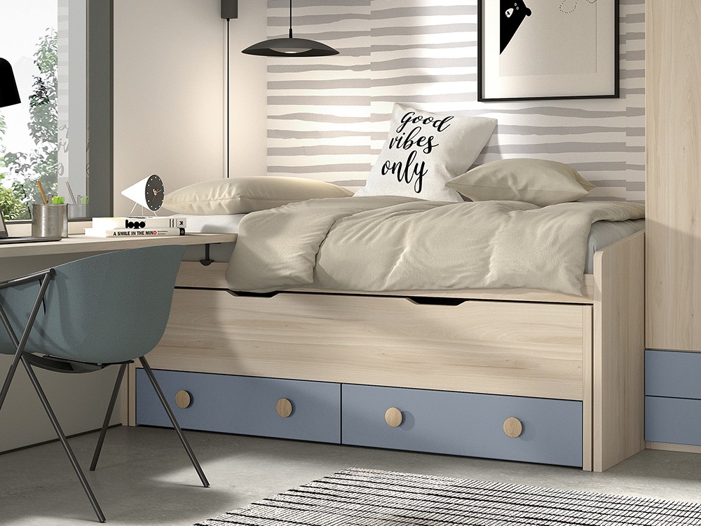 Bicama con cajones y nido F013