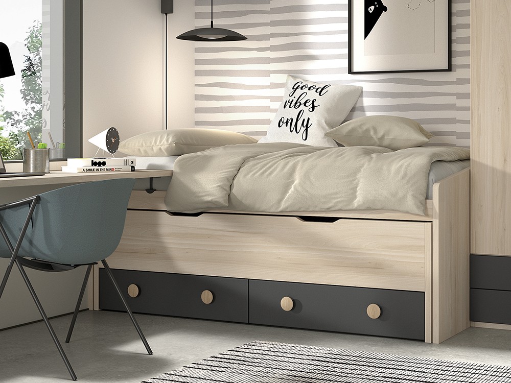 Bicama con cajones y nido F013