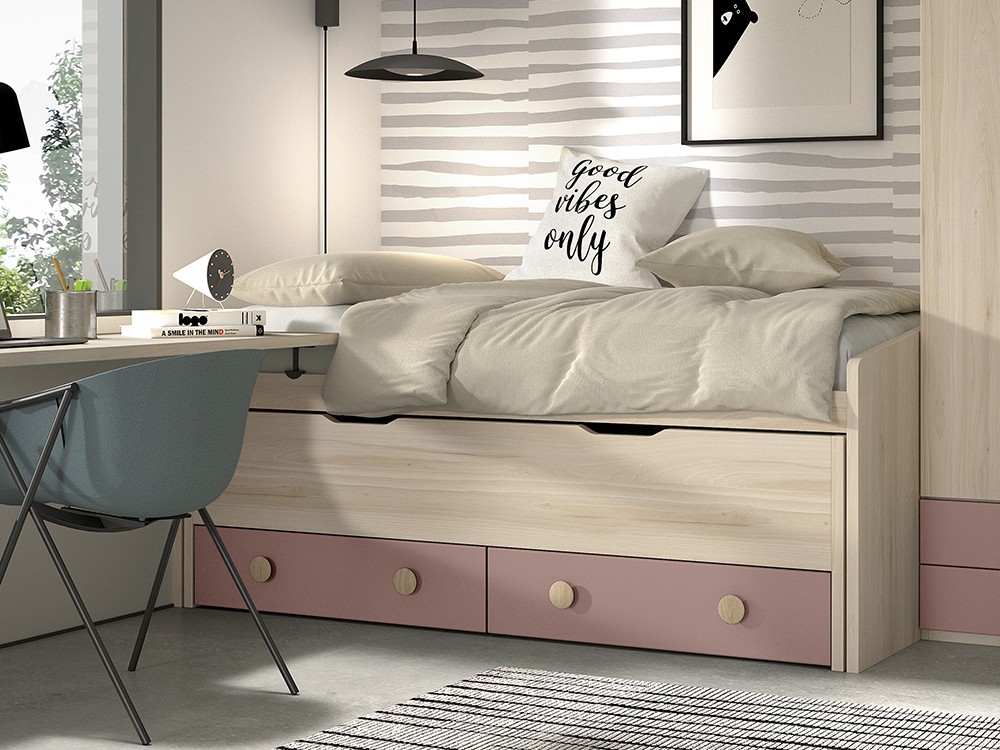 Bicama con cajones y nido F013