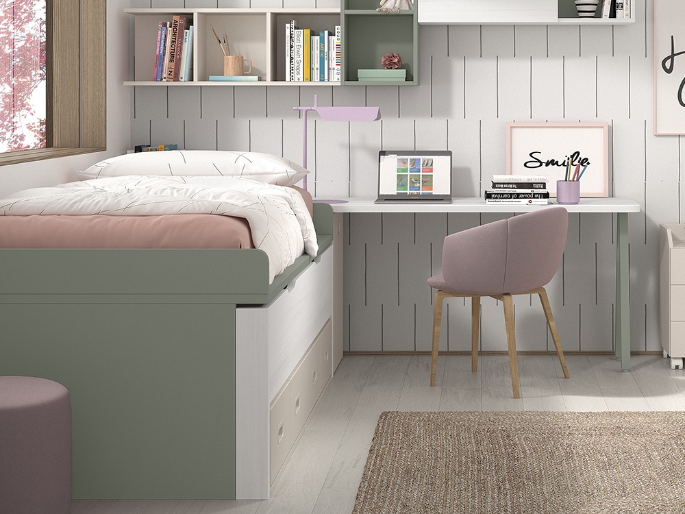 Bicama con cajones y nido F012