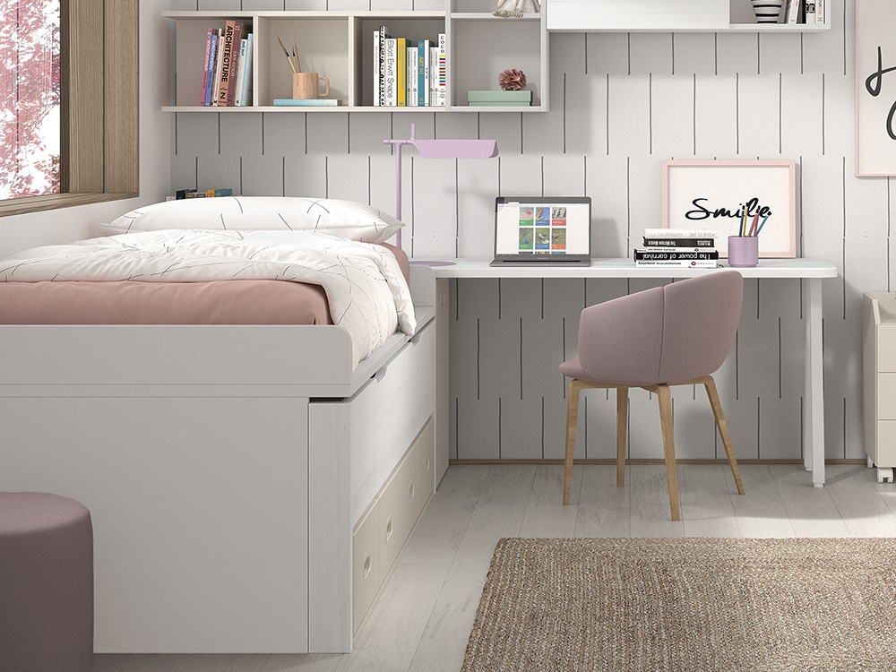 Bicama con cajones y nido F012