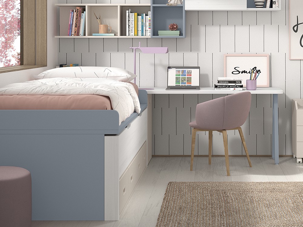 Bicama con cajones y nido F012