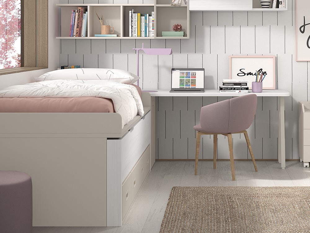 Bicama con cajones y nido F012