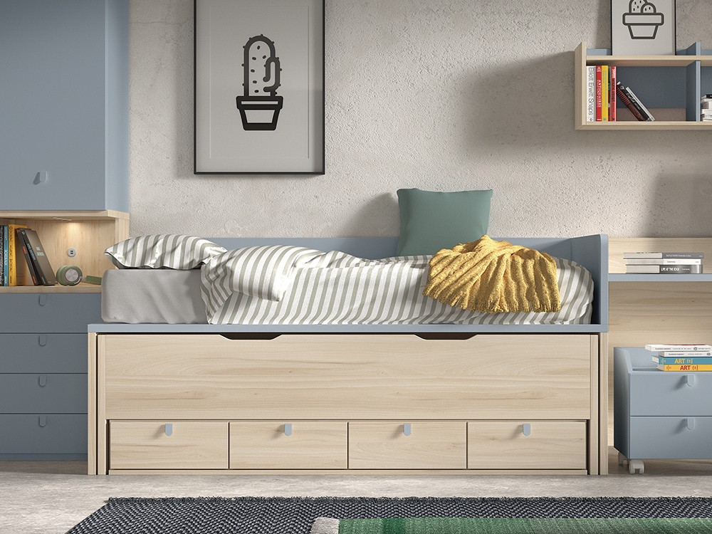 Bicama con cajones y nido F011