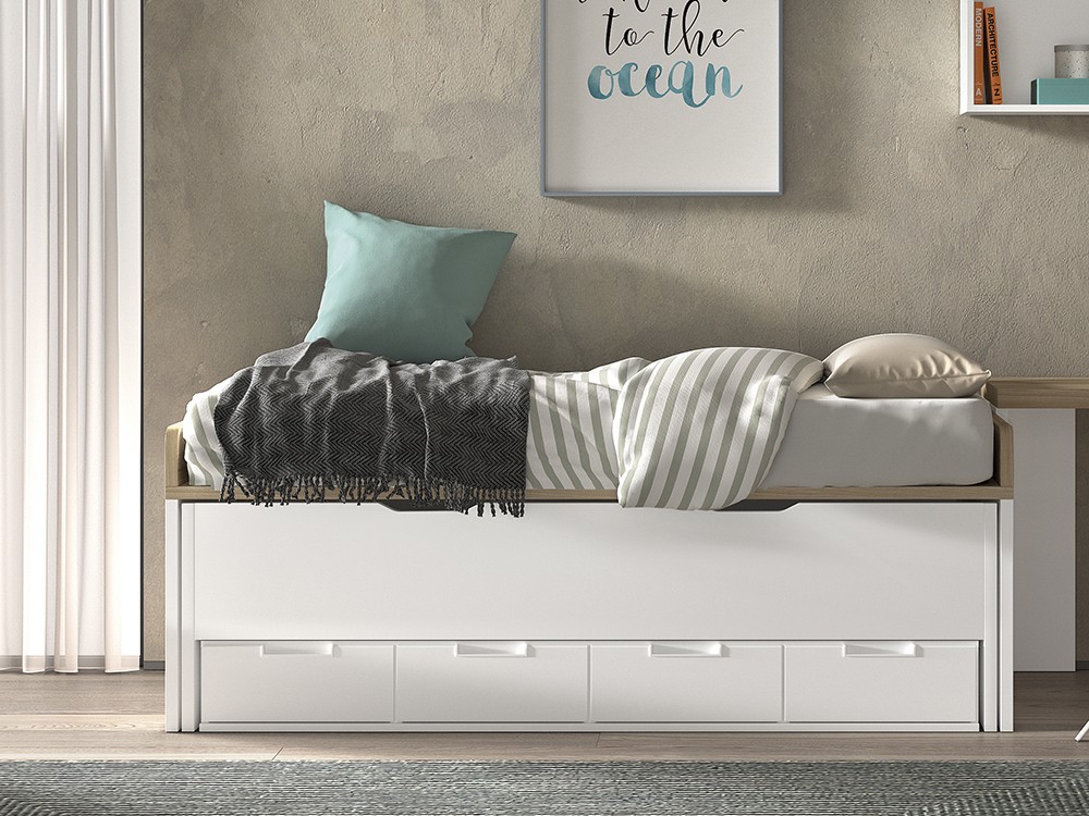 Bicama con cajones y nido F008