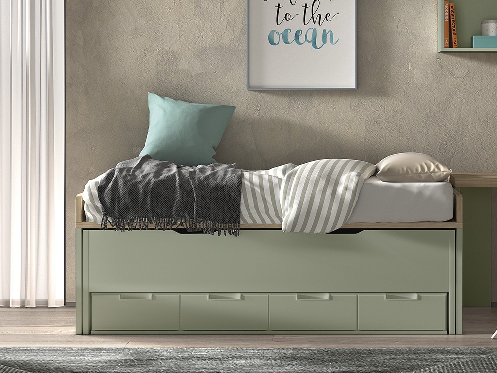 Bicama con cajones y nido F008