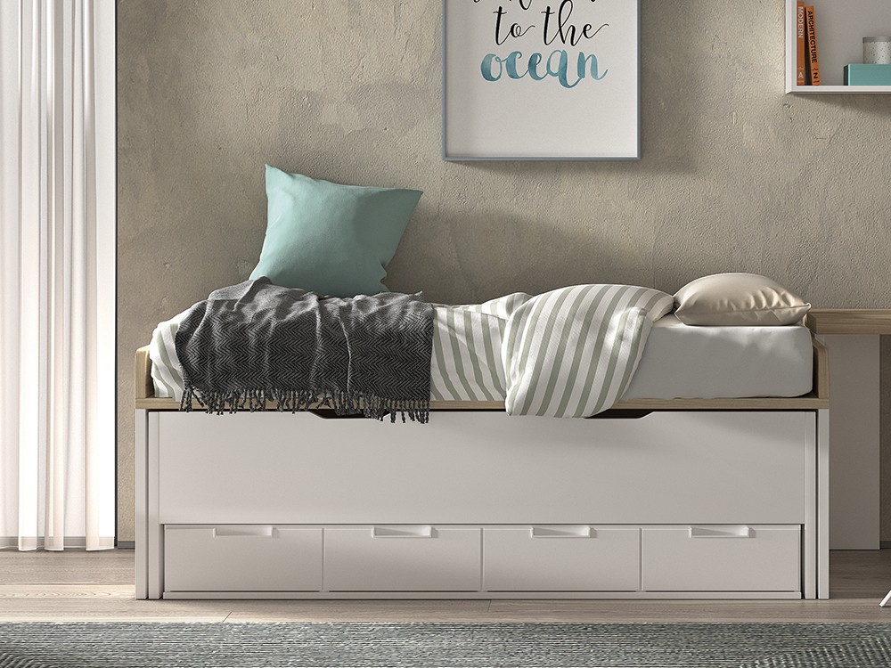 Bicama con cajones y nido F008