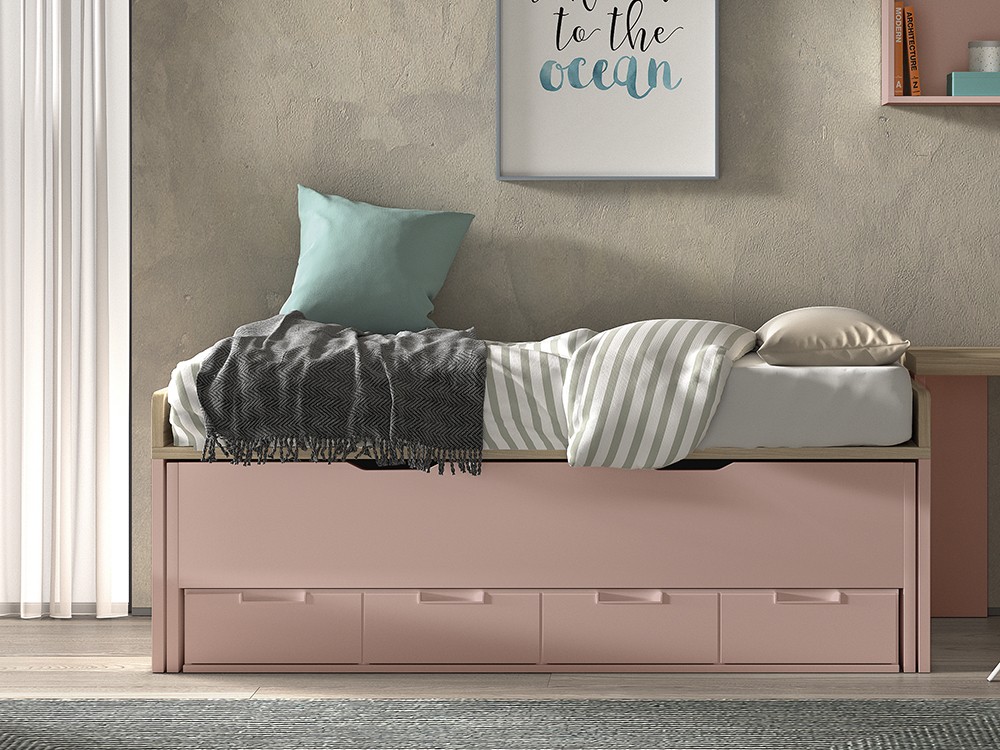 Bicama con cajones y nido F008