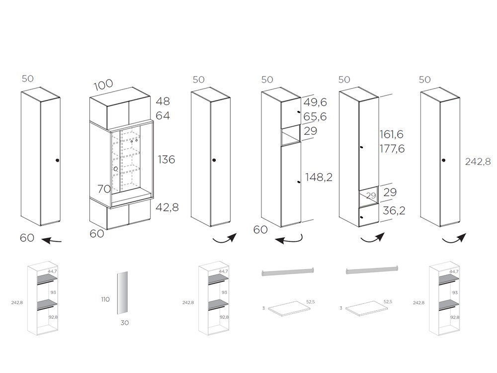 Armario para recibidor Nui New Home