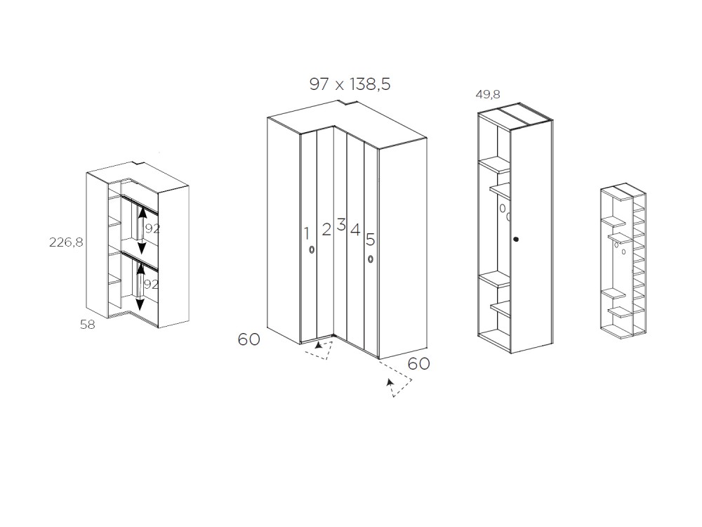 Armario Midi con puertas plegables New Home